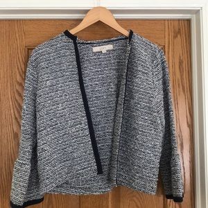 Bell sleeve open blazer